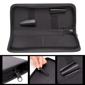 Wholesale Black Leather Cat Dog <b>Pet</b> Grooming Tool Set <b>Bag</b> - Product Image 1