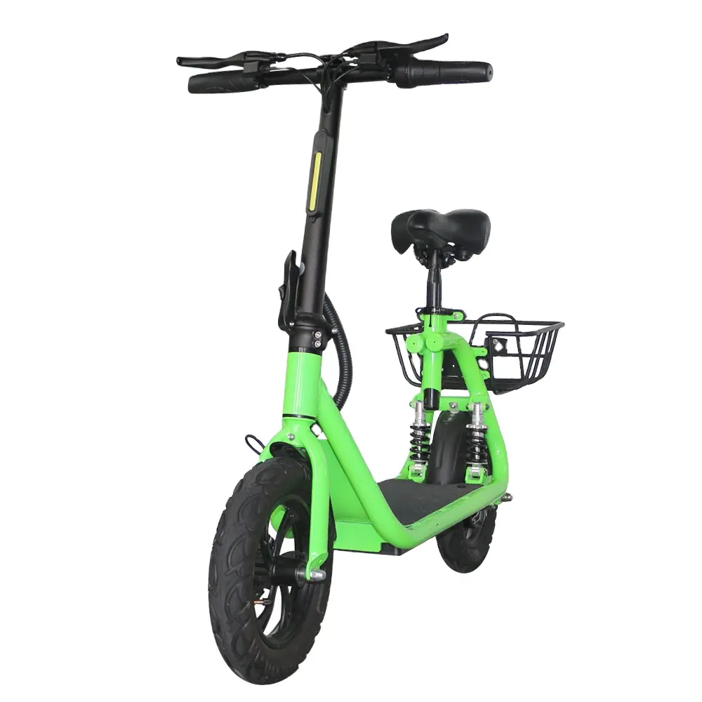 Scooter barato dobrável bicicleta, moto elétrica dobrável de 12 polegadas, 36v, 350w e scooter com assento