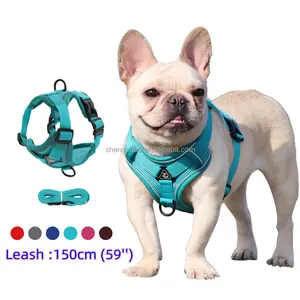 Khai Thác Và Dây Xích Thiết Lập Vật Nuôi Phụ Kiện Con Chó Khai Thác Cho Con Chó Nhỏ Pháp Bulldog Pug Pitbull Puppy Ngực Cổ Áo