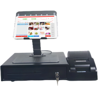 Système de Point de Vente (PDV) Tactile Intelligent pour Petits Commerces et Solutions de Restauration, Android 10, Écran 10,1 Pouces, Support Pliable, Caisse Thermique 58mm/80mm, 4 Go RAM