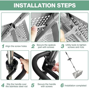 Rastrillo Industrial de Acero Inoxidable de 47 Pulgadas para Eliminar Insectos del Arena, con Malla de Drenaje de 16 Pulgadas de Ancho, Plegable y Desmontable, Tamiz para Cangrejos, ODM - Product Image 4