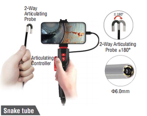 Caméra Endoscopique Rotative Bidirectionnelle avec LED pour <span class=keywords><strong>Android</strong></span> et <span class=keywords><strong>iOS</strong></span>, Idéale pour Moteurs de Voiture et Tuyaux – Vente en Gros Direct Usine (Type Harbor Freight) - Product Image 2