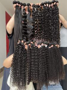 批发 28 30 英寸卷曲人发束 巴西波浪发接发 人发 100% 天然巴西发 - Product Image 1