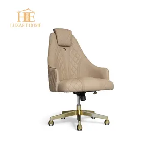 거실 의자 덮개를 씌운 패브릭 높은 등받이 회전식 의자 범용 휠 판매
