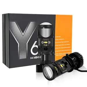 Sunshiny chùm cao Chùm thấp xe Y6 H4 mini bi-led ống kính máy chiếu 2.5/3-inch Led Đèn Pha H1 H4 H7 H11 bóng đèn chiếu đèn pha