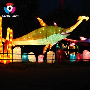 Linternas Gigantes con Forma de Pez para Exteriores, Hechas a Mano, de Seda, Decoración Luminosa de Animales Marinos, Impermeables, con LED, de Ballena y Tiburón, para Parques Temáticos - Product Image 4
