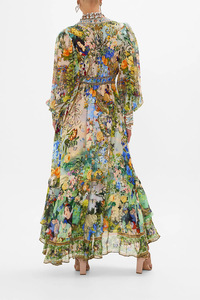 <span class=keywords><strong>Vestidos</strong></span> Midi <span class=keywords><strong>de</strong></span> Gasa con Estampado Floral, Estilo Europeo y Estadounidense, Nueva Moda <span class=keywords><strong>de</strong></span> Lujo, Venta Caliente <span class=keywords><strong>de</strong></span> Fábrica, para Mujeres, para Fiestas - Product Image 4