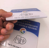 Carte NFC de menu réinscriptible avec puce 213, carte intelligente pour avis sur les réseaux sociaux, autocollant 3M, carte de table en acrylique pour mariage, cartes NFC de menu