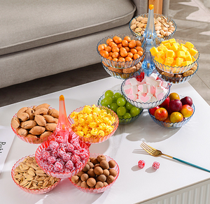 New Multilayer Tự Làm Trái Cây Khay Hộp Ánh Sáng Sang Trọng Nhà Phòng Khách Bàn Trà Nhựa Lưu Trữ Cho Trái Cây Khô Đồ Ăn Nhẹ Dưa Hạt Giống - Product Image 5