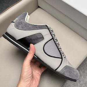 Zapatos para Caminar de Piel Genuina con Cordones, Suela Intermedia, Superficie Gris, Lujosos y Versátiles, Nuevo Modelo - Product Image 4