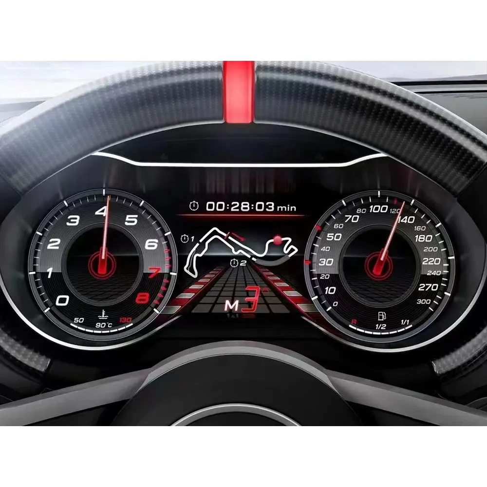 Schermo della cabina di pilotaggio virtuale del Cluster digitale per Auto 2016 2009 di Audi TT per lettore multimediale per cruscotto unità principale di aggiornamento del tachimetro