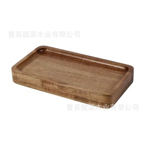 Wooden desktop <b>storage</b> tray, home <b>dressing</b> <b>table</b> tray, bathroom toiletries soap holder, home decoration box - Product Image 5