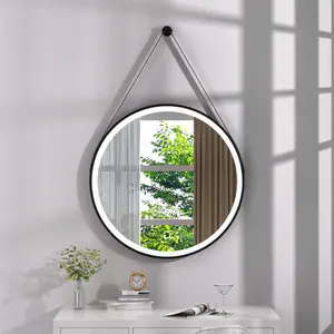 Vente en gros Miroir avec cadre en corde pour LED Miroir de décoration numérique intelligent Miroirs de salle de bain personnalisés
