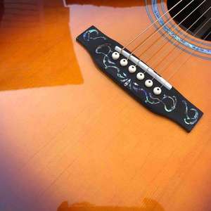 حقيقي أذن البحر تطعيم أمة الله قيثارة خشبية عالية الجودة أعلى 41 بوصة الغيتار الصوتية مع خشب الأبنوس الأصابع - Product Image 3