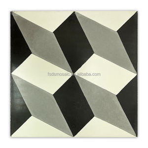 Beige <span class=keywords><strong>noir</strong></span> haute qualité personnalisé <span class=keywords><strong>effet</strong></span> 3D à la main mosaïques en céramique <span class=keywords><strong>carrelage</strong></span> Art Design pour bobine carreaux de céramique pour mur de cuisine - Product Image 2