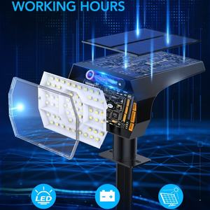 Lampes solaires d'extérieur étanches 24 LED pour allée de jardin, 2 modes d'éclairage, lampes de paysage à énergie solaire - Product Image 2