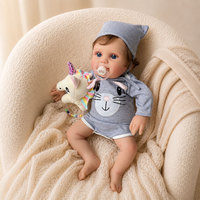 BAkwbwBY Poupée Reborn 18 Pouces Corps Souple Nouveau-Né Bébé Réaliste pour Filles Cadeau Chambre Bébé Jouet Vente en Gros