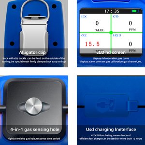 Detector de Gases Múltiple Inteligente Portátil en Analizadores de Gases ABS + Pantalla LCD TFT Individual 12 Meses OEM, ODM <span class=keywords><strong>Eyesky</strong></span> ES30A Ce - Product Image 4