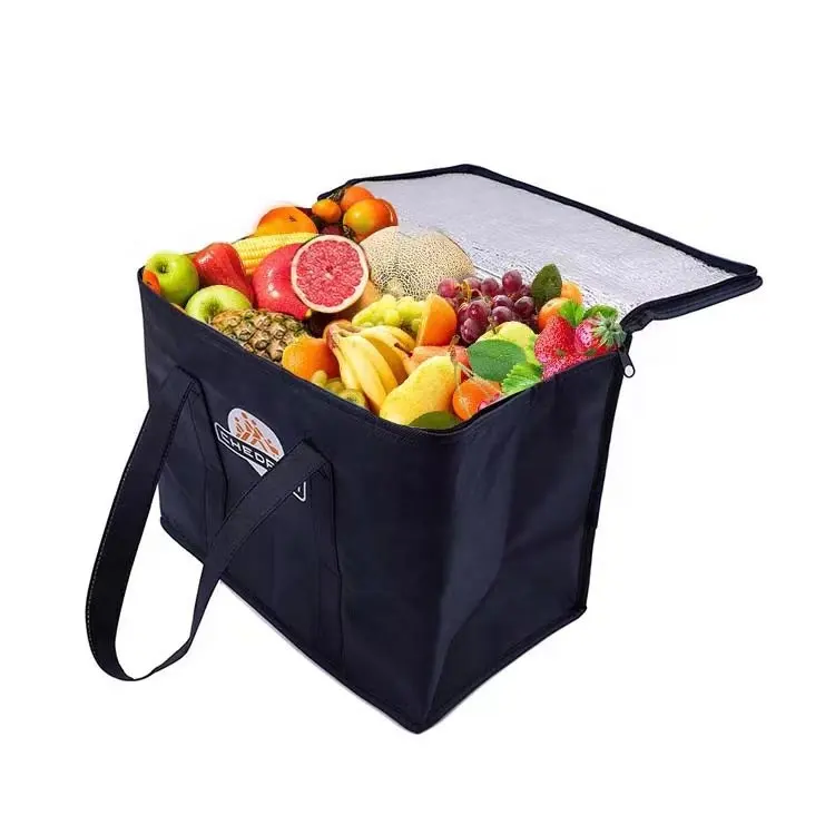 2022 new arrival large capacity picnic lunch insulated thermal cake non woven cooler bags for lunch boxes
