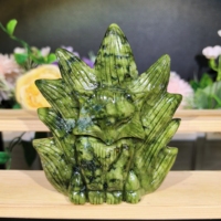 Produit de haute qualité, nouveau, artisanat en cristal naturel, renard à neuf queues, pour la décoration de la pièce
