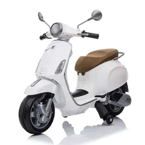 सस्ते vespa लाइसेंस प्राप्त बिजली की मोटर साइकिल के लिए बच्चे रिचार्जेबल बैटरी खिलौना बच्चों मोटरसाइकिल बिक्री के लिए