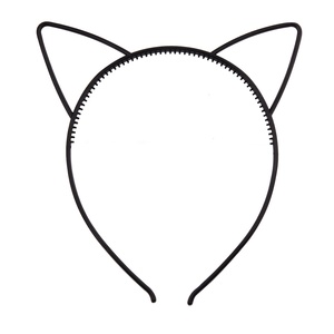 Accessoires de cheveux vierges de dessin animé mignon à prix abordable pour tous les âges conception coréenne en plastique couleur unie bandeaux d'oreille de chat pour les filles - Product Image 1
