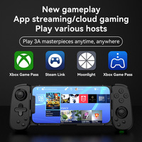 Manette de jeu sans fil portable D6 avec support de téléphone et support de poignet pour iPhone, Android, PC et Switch