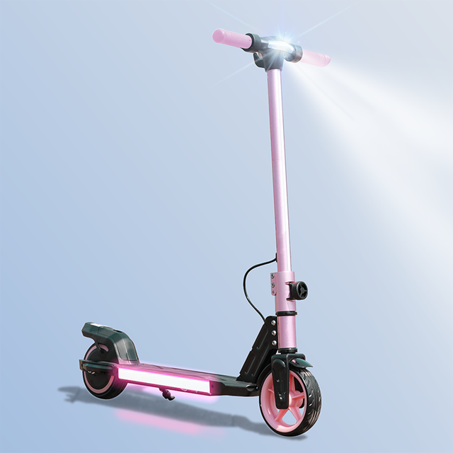 New Design Foldable 2 Wheel 150W Kids Escooter Colorful Lights Birthday Gift for Kids Electric Kick Scooters
