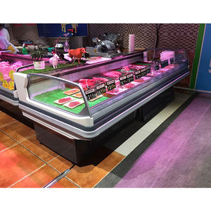 Congélateur vertical enfichable commercial d'affichage de viande d'air ouvert-2 ℃ au marchandiseur réglable de 5 ℃ pour la <span class=keywords><strong>boucherie</strong></span> de supermarché - Product Image 5