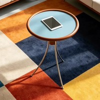 Table basse en verre en forme de méduse, style italien moderne et minimaliste, table d'appoint rétro en bois d'hévéa, multifonctionnelle pour le salon