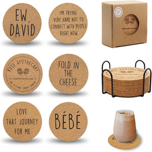 Wholesale <strong>Cork</strong> Coasters Custom Water Absorbing Coaster <strong>Cork</strong> Desk Coffee Coaster Printing Designs for Drink <strong>Cork</strong> <strong>Trivet</strong> - Product Image 1
