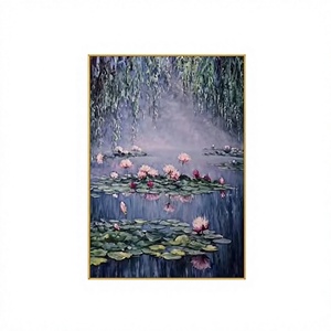 XIXI - Arte Mural Moderno para el Hogar, Lienzo Pintado a Mano, Impresión Digital, Paisaje de Lirios de Agua - Product Image 1