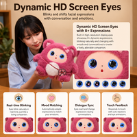 Peluche interactive parlante intelligente, adorable panda compagnon avec écran dynamique et yeux mobiles, jouet en peluche pour enfants