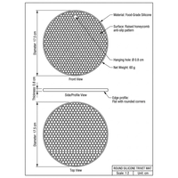 Tapis de protection en silicone résistant à la chaleur, antidérapant, en nid d'abeille, pour casseroles, poêles et plats chauds, protection flexible pour comptoir de cuisine