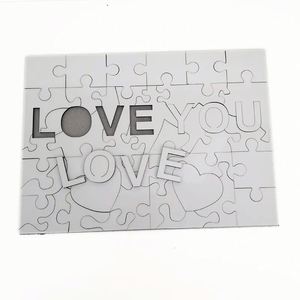 Puzzle en bois MDF personnalisé avec sublimation LOVE - Product Image 1