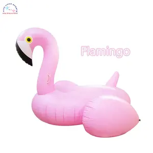 Toptan yüksek kaliteli Flamingo şişme havuz yüzen oyuncak yüzme parti şamandıra Raft çocuklar veya yetişkinler için şamandıra