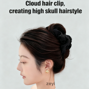 Pinza de Pelo con Logotipo Personalizado para Mujer, Cómoda y Duradera, Forma de Nube de Seda, Pinzas de Plátano Grandes, Agarre Antideslizante, Cabello Grueso y Rizado, Boda - Product Image 4