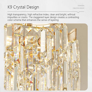 Ánh sáng sang trọng ánh sáng thủy tinh nến Đèn Chùm Pha Lê cho phòng khách phòng ngủ biệt thự khách sạn - Product Image 4