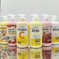 Sérum Corporel Éclaircissant Vitamine C Anti-Taches et Anti-Acné à l'Acide Glutamique AHA, Effet Blanchissant Intense en 3 Jours, Marque Privée