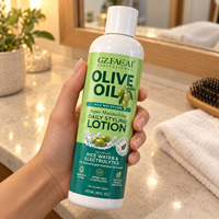 Krim Penata Rambut Keriting Private Label Olive Oil Rice Water Melembapkan & Mendefinisikan Ikal, Losion Anti-Kusut untuk Rambut Keriting