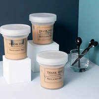 Conteneurs de crème glacée en plastique PP 300ml 500ml, gobelets de Pudding à Dessert en gelée avec couvercle intérieur, masque pour le visage, Pot de maquillage