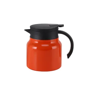 800ml double layer vacuum stainless steel tea separation coffee pot with tea brewing and lid insulation water kettle
