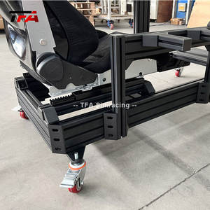 Simulateur profil aluminium volant personnalisé Cockpit simulateur de jeu de conduite superbe Cockpit avec vraie chaise course - Product Image 4