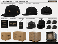 Casquette Snapback Unisexe en Polyester/Coton, Modèle Common Compass, Visière Plate, Style Urbain et Extérieur, Réglable, Logo Personnalisé, Petites Séries