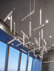 Ecojas Kính Sang Trọng Đèn Chùm Cho Sảnh Khách Sạn Siêu Thị Đám Cưới Khách Sạn Thiết Kế Mới Lớn Pendent Ánh Sáng - Product Image 4