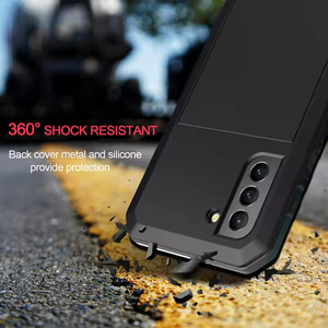 Antichoc Heavy Duty Protection Doom Armor Cover Verre Trempé Métal Aluminium Téléphone Cas <span class=keywords><strong>pour</strong></span> Samsung S21 - Product Image 3