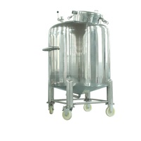 Réservoir de stockage vertical en acier inoxydable avec mélangeur, équipement de stockage de liquides industriel