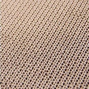 2-in-1 Wellpappe-Kratzbaum mit Liegefläche - Gebogenes Karton-Kratzbett für Hauskatzen, Krallenpflege & Ruheplatz - Product Image 2