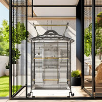 Cage à oiseaux de luxe en métal massif, durable, en fer, pour perroquets et canaris, décorative, ornementale, mobilier pour animaux de compagnie, vente chaude