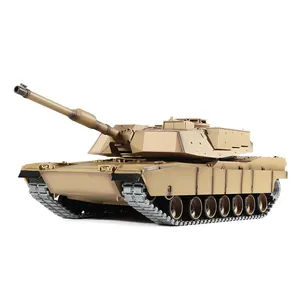 Heng Long 6.0 Version 3918-1 Pro 1/16 Scale 2.4G U.S. M1A2 ABRAMS RC Battle Tank Military Metal Track with Sound Smoke Toy